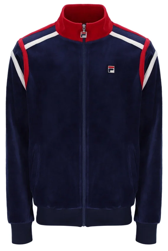 Fila Gabriele Trainingsjacke mit Kontrasteinsätzen in Marineblau