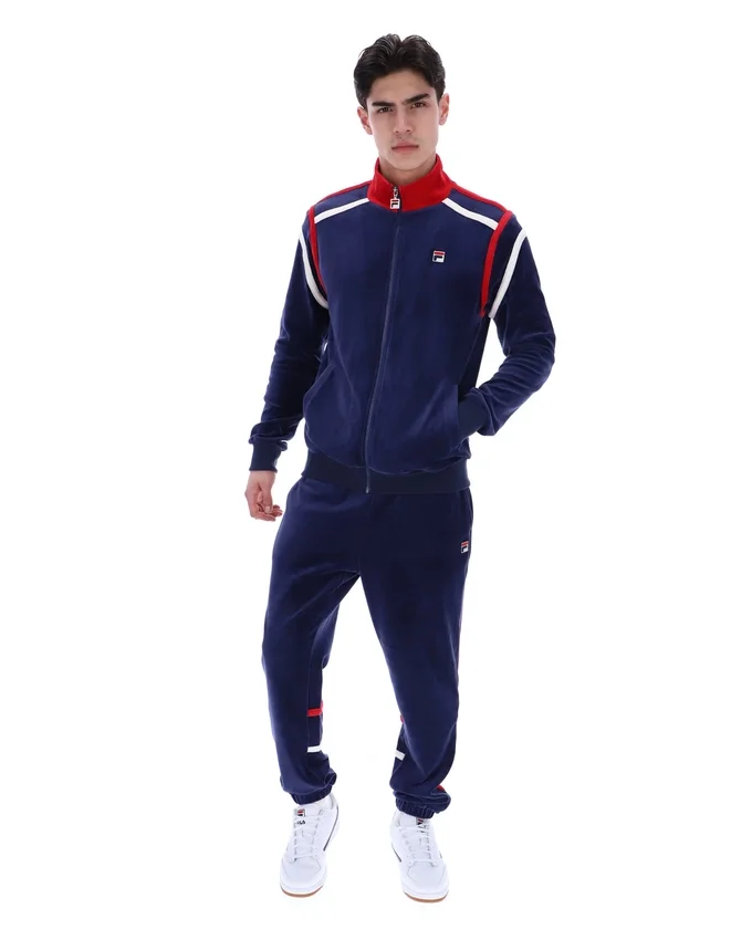 Fila Gabriele Trainingsjacke mit Kontrasteinsätzen in Marineblau