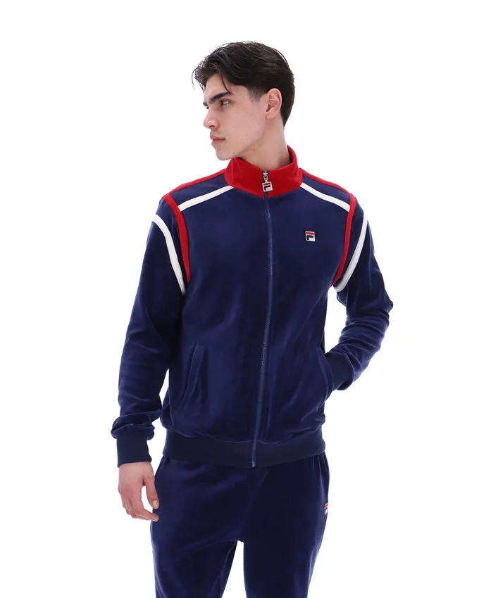 Fila Gabriele Trainingsjacke mit Kontrasteinsätzen in Marineblau