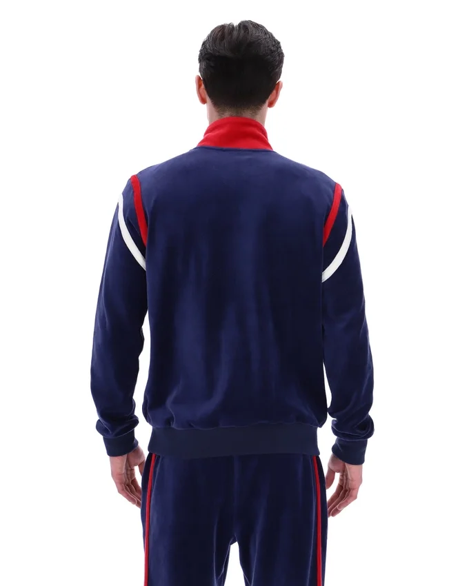 Fila Gabriele Trainingsjacke mit Kontrasteinsätzen in Marineblau