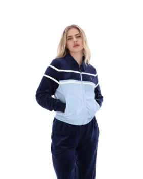 Fila Giovana – Kurzes Oberteil mit Reißverschluss in Marineblau