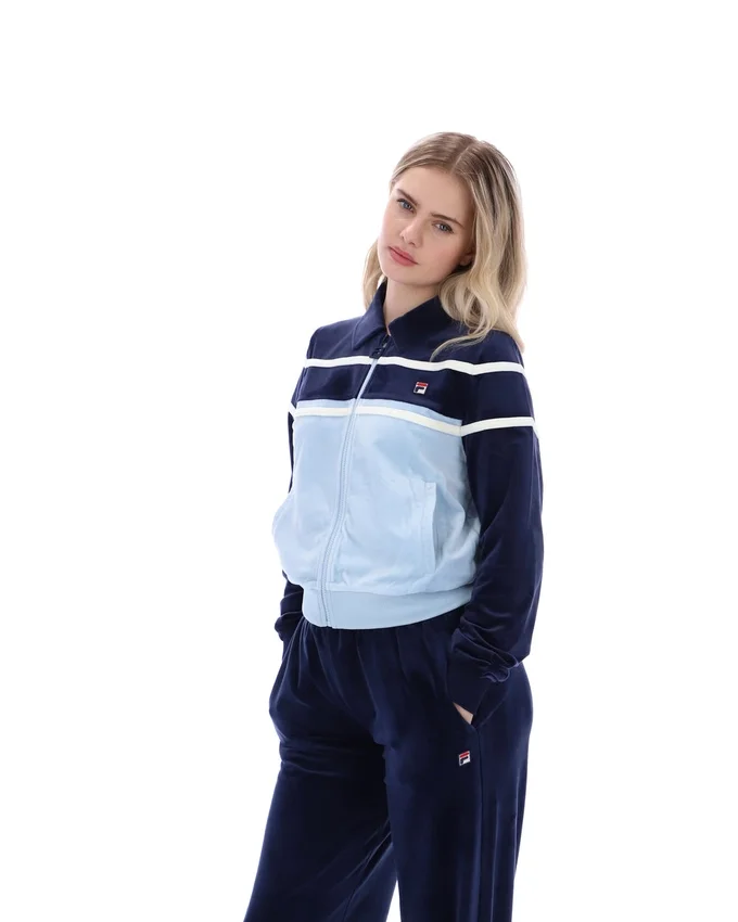 Fila Giovana – Kurzes Oberteil mit Reißverschluss in Marineblau