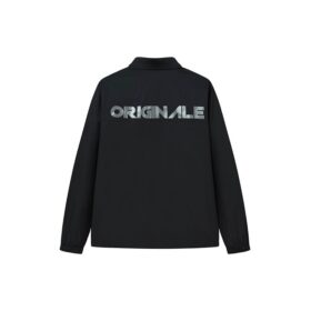 Fila Herren-Athleisure-Freizeitsportjacke mit Alphabet-Logo, schwarz