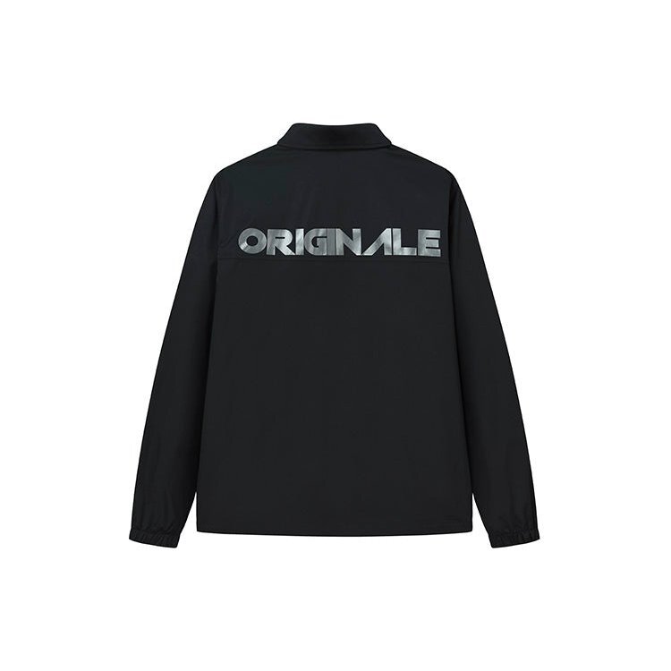 Fila Herren-Athleisure-Freizeitsportjacke mit Alphabet-Logo, schwarz