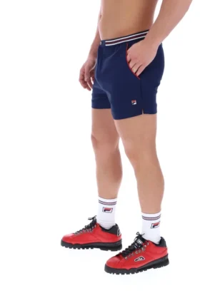Fila High Tide Terry Pocket Stripe Shorts in Marineblau