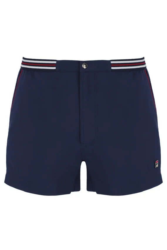 Fila High Tide Terry Pocket Stripe Shorts in Marineblau