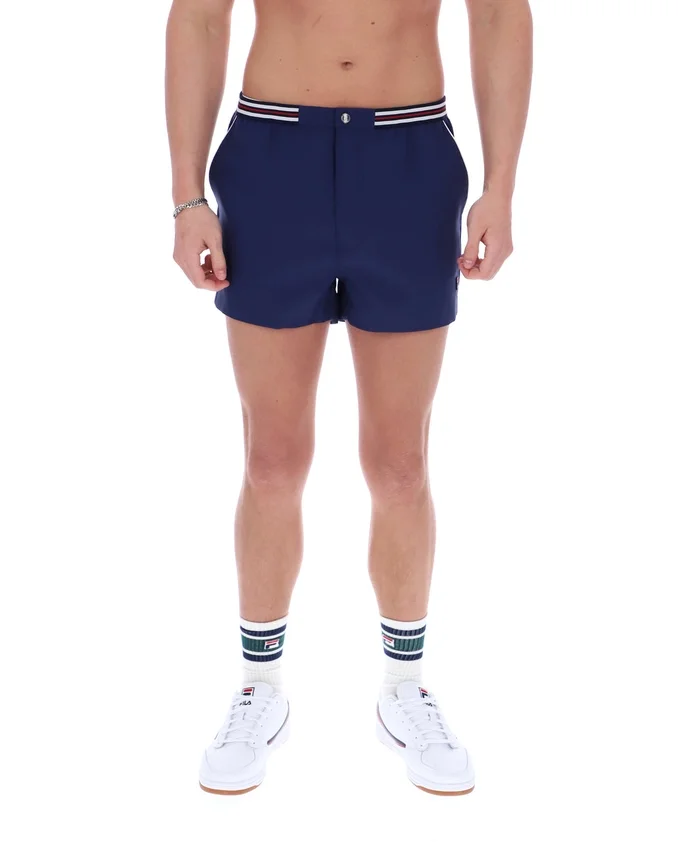Fila High Tide Terry Pocket Stripe Shorts in Marineblau