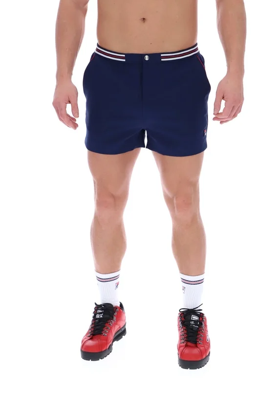 Fila High Tide Terry Pocket Stripe Shorts in Marineblau