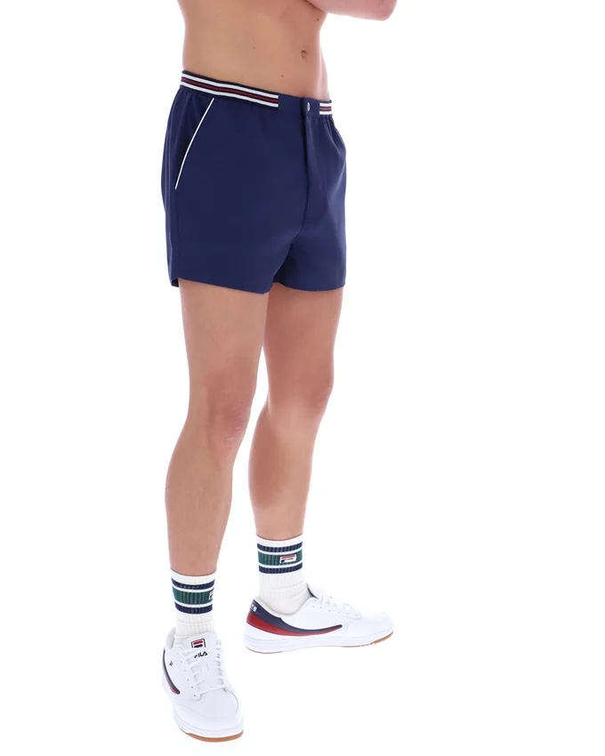 Fila High Tide Terry Pocket Stripe Shorts in Marineblau