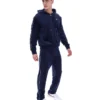 Fila Italo Velours-Hoodie in Marineblau
