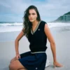 Fila Jorja Strickweste in Marineblau mit Zopfmuster