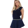 Fila Jorja Strickweste in Marineblau mit Zopfmuster