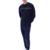 Fila Kallum-Pullover mit Rundhalsausschnitt und Waffelstruktur in Marineblau