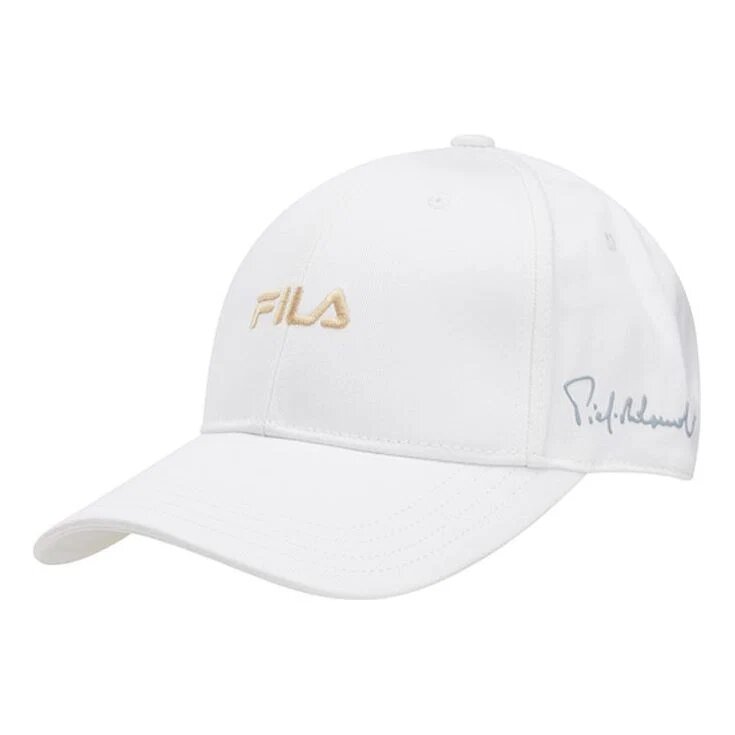 Fila-Logo-Freizeit-Baseballkappe für Herren in Weiß