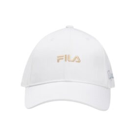 Fila-Logo-Freizeit-Baseballkappe für Herren in Weiß