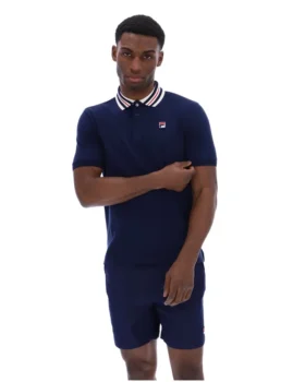 Fila Navy Achille Heritage Tape Basic Polo