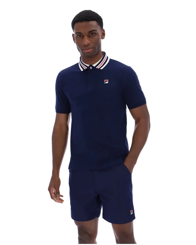 Fila Navy Achille Heritage Tape Basic Polo