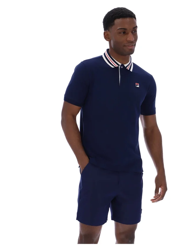 Fila Navy Achille Heritage Tape Basic Polo