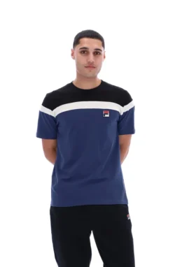 Fila Navy Aiden Cut-and-Sew-T-Shirt