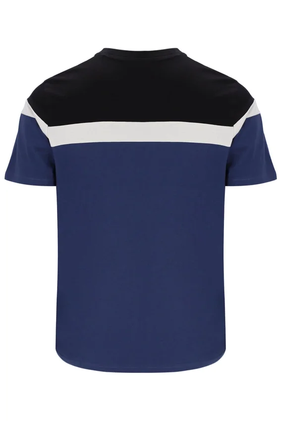 Fila Navy Aiden Cut-and-Sew-T-Shirt