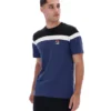 Fila Navy Aiden Cut-and-Sew-T-Shirt