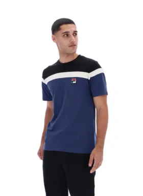 Fila Navy Aiden Cut-and-Sew-T-Shirt