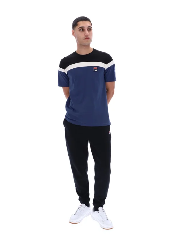 Fila Navy Aiden Cut-and-Sew-T-Shirt