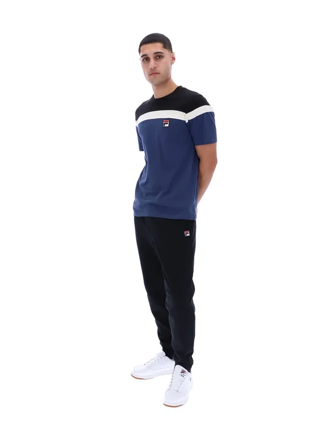 Fila Navy Aiden Cut-and-Sew-T-Shirt