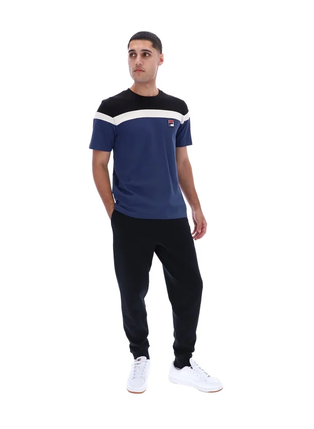 Fila Navy Aiden Cut-and-Sew-T-Shirt