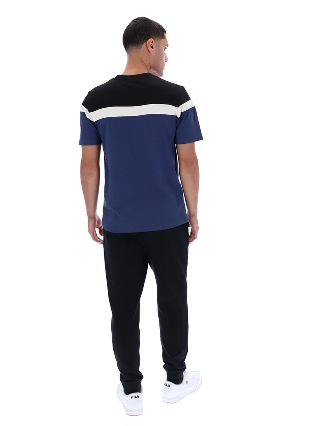 Fila Navy Aiden Cut-and-Sew-T-Shirt