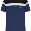 Fila Navy Aiden Cut-and-Sew-T-Shirt