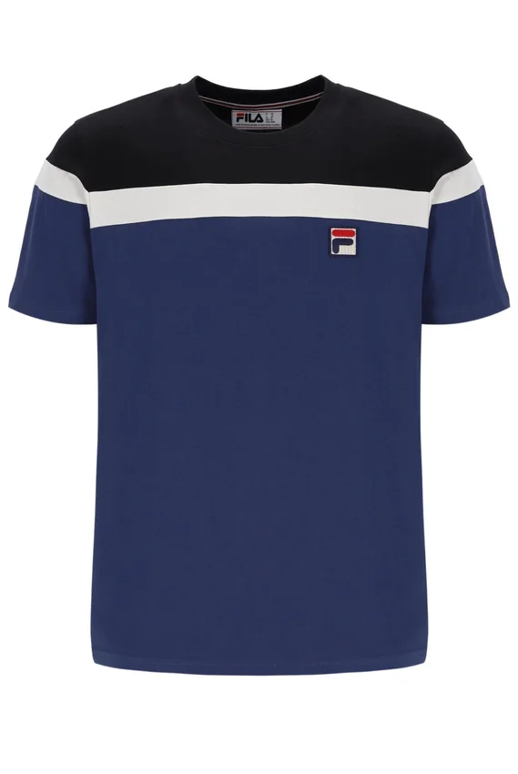 Fila Navy Aiden Cut-and-Sew-T-Shirt