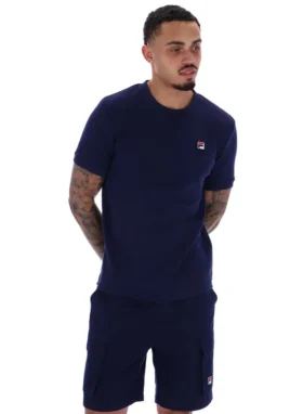 Fila Navy Ash Micro Waffle Ringer T-Shirt