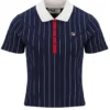 Fila Navy Bai Fitted BB1 Nadelstreifen-Polo