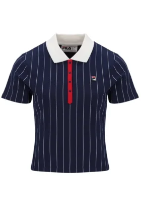 Fila Navy Bai Fitted BB1 Nadelstreifen-Polo