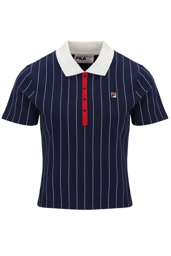 Fila Navy Bai Fitted BB1 Nadelstreifen-Polo