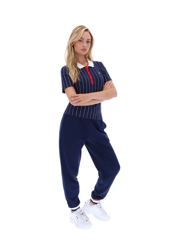 Fila Navy Bai Fitted BB1 Nadelstreifen-Polo