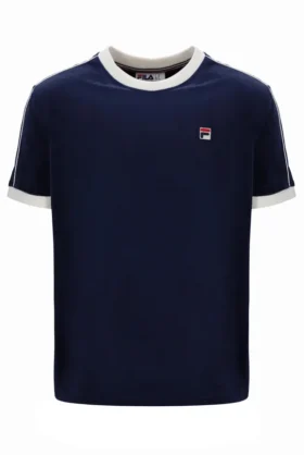 Fila Navy Basilio Velours-T-Shirt