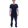 Fila Navy Basilio Velours-T-Shirt