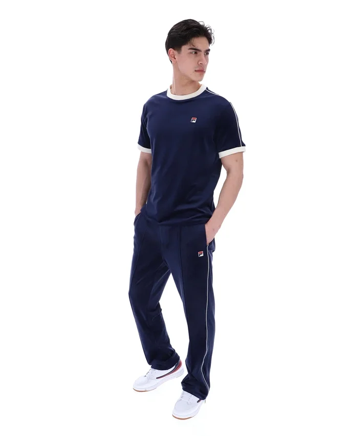 Fila Navy Basilio Velours-T-Shirt