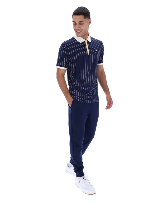 Fila Navy BB1 Classic Vintage Striped Polo