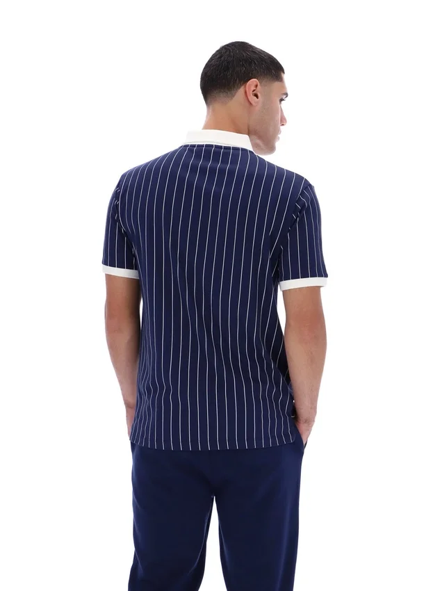 Fila Navy BB1 Classic Vintage Striped Polo