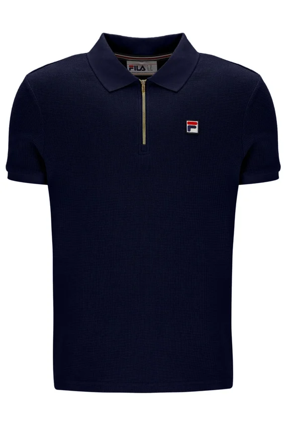 Fila Navy Benjamin Micro-Waffel-Polo