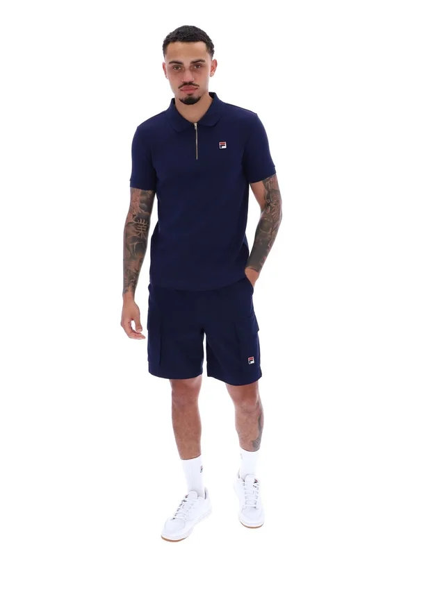 Fila Navy Benjamin Micro-Waffel-Polo
