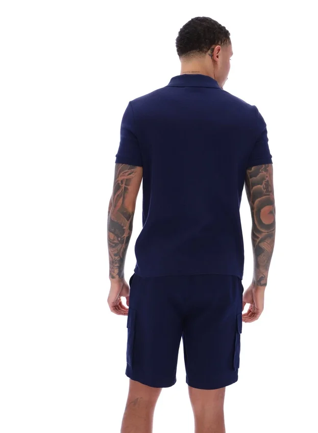 Fila Navy Benjamin Micro-Waffel-Polo