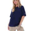 Fila Navy Cinzia T-Shirt im Boyfriend-Stil