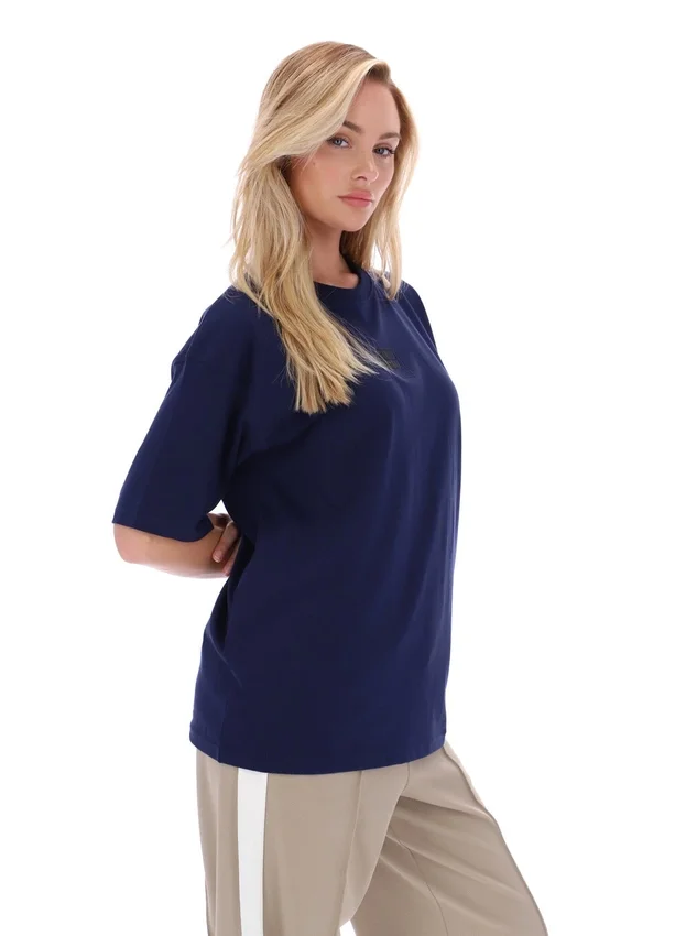 Fila Navy Cinzia T-Shirt im Boyfriend-Stil