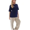 Fila Navy Cinzia T-Shirt im Boyfriend-Stil