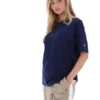 Fila Navy Cinzia T-Shirt im Boyfriend-Stil