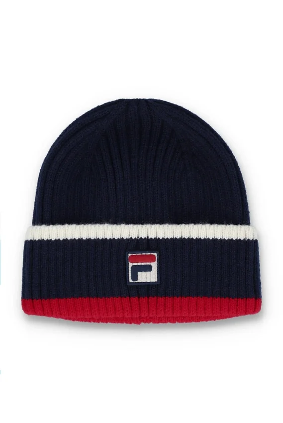 Fila Navy Ciro gerippte Mütze mit Umschlag